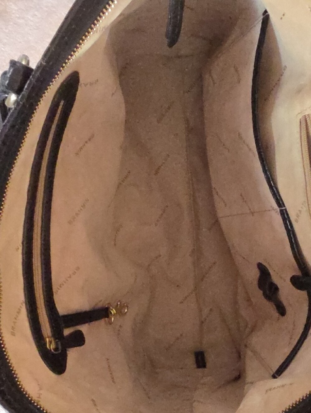 Brahmin Black Croc-Embossed Tote with Gold Accent - Picture 9 of 14